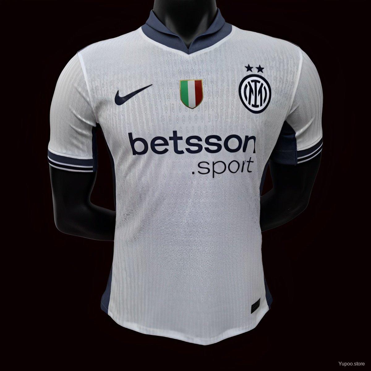 Camiseta de fútbol Inter Milan 2024/25 VISITANTE MANGA CORTA VERSION JUGADOR